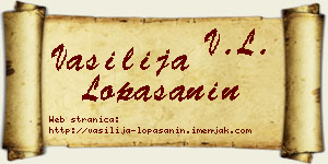 Vasilija Lopašanin vizit kartica